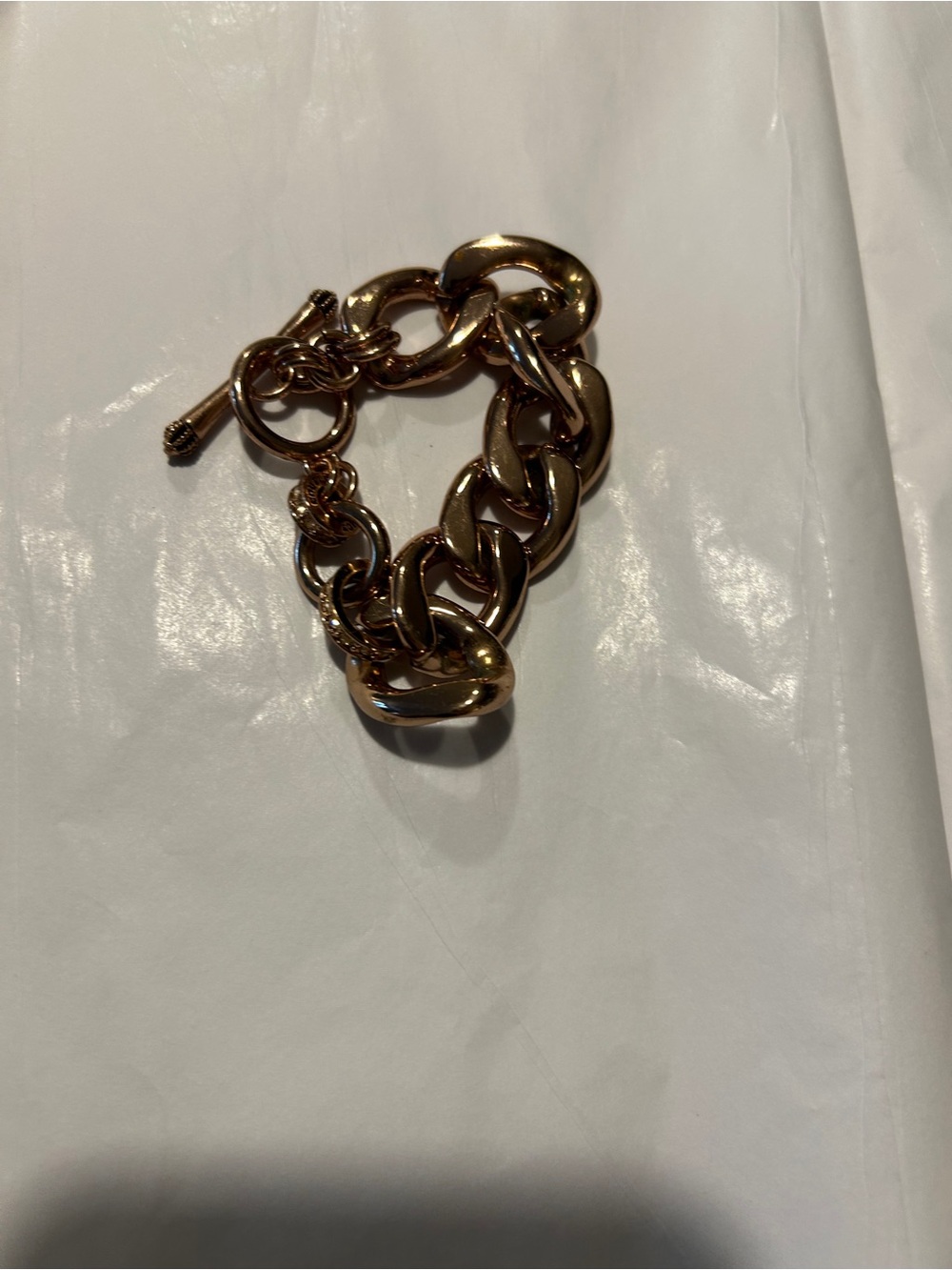 Vintage Juicy Couture rose gold Chunky Link Bracelet - Picture 5 of 6